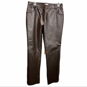 Vintage Together Brown Leather Pants Size 10